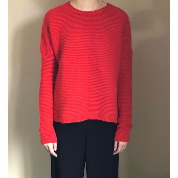Maje Red Mention Angora Red Knit Sweater, Size 1, MSRP $410